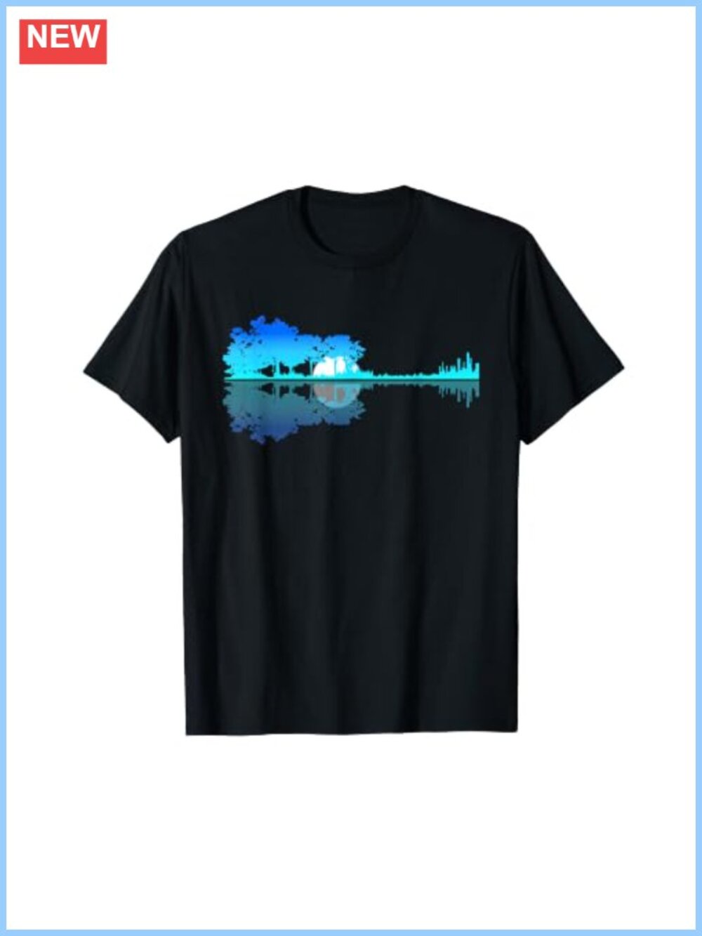 Guitar Lake Shadow Love Guitar Musician T-Shirt